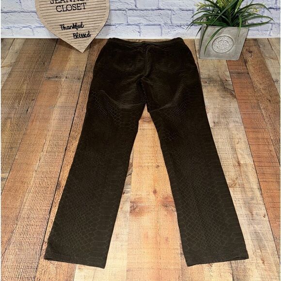 Lafayette 148 Snakeskin Slim Leg Jacquard Jeans - Picture 5 of 13